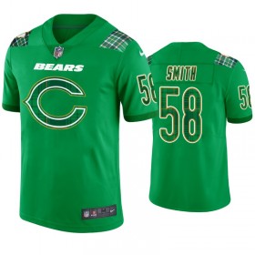 Maillot Homme Chicago Bears Roquan Smith 58 Kelly Vert St. Patricks Day